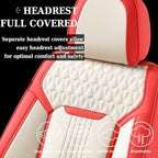 Coverado Car Seat Covers Full Set, Front and Rear Seat Covers, 5 Seats Leather Seat Covers for Cars, Waterproof Car Seat Prot