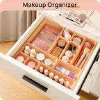 Vtopmart 25 PCS Plastic Drawer Organizers Set, 4-Size Versatile Bathroom and Vanity Drawer Organizer Trays, Storage Bins for 