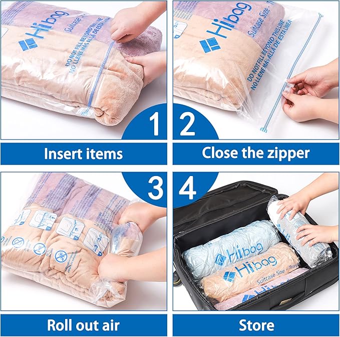 Vacuum Storage Bags, Space Saver Vacuum Seal Storage Bags 35-Pack Sealer Bags for Clothes, Clothing, Bedding, Comforter, Blan