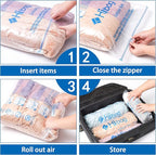 Vacuum Storage Bags, Space Saver Vacuum Seal Storage Bags 35-Pack Sealer Bags for Clothes, Clothing, Bedding, Comforter, Blan