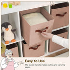 GRANNY SAYS Cube Storage Bins, 11 Inch Cube Storage Organizer, Fabric Storage Bins with PU Handle, Clothing Storage Baskets f
