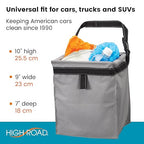 High Road TrashStash Hanging Car Garbage Bag with Push-Close Lid and Waterproof Bin for Cars, SUVs and Trucks - Holds 3 Gallons of Car Trash