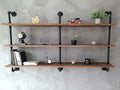 Floating Shelves for Wall Bookshelf Industrial Pipe Shelving Shelves Natural Wood Planks 60 inch Rustic Wall Shelves Hanging 