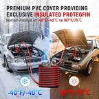 TOPDC 2 Gauge 20 Feet Jumper Cables with Reverse Polarity Protection for Car, SUV and Trucks Battery, Heavy Duty Automotive Booster Cables for Jump Starting Dead or Weak Batteries with Carry Bag