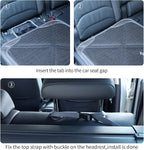 Car Seat Protector Leather Waterproof Child Safety Seat Protector Cover with Thick Pad and 2 Large Pockets Durable Kick Mat f