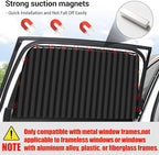 ZATOOTO Car Window Shades for Side Window 4 Pack Magnetic Car Curtains for Privacy Car Window Covers Blackout Blinds Upgrade to a Classy Ride for Camping Sleeping