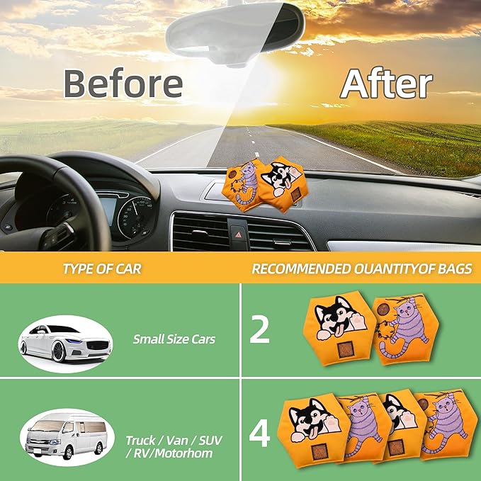 600g 2pcs Rechargeable Desiccant Packs for Storage, Color Indicating Silica Gel Packets Moisture Absorbers with Transparent W