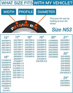 Passenger Vehicle Snow Socks for Tires, N53 - Car Sock Tire Traction Device for Snow, Ultimate Chain Alternative for Cars, SU
