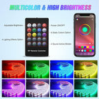 Nilight 6Pcs Car Underglow Neon Accent Strip Lights 300 LEDs RGB Multi Color DIY Sound Active Function Music Mode with APP Control and Remote for Van SUV Truck