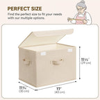 GRANNY SAYS Closet Storage Bins, Decorative Storage Boxes with Lids, Clothes Organizing Bins, Lidded Baskets for Toys, Clothi
