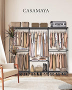 CASAMAYA Clothes Rack, Portable Closet, 80.7 Inch Extra Large Capacity Wardrobe Closet, Clothes Storage Organizer with Shelve