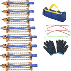 SCITOO Snow Chains for Car Pickup Trucks SUV,Universal Emergency Tire Traction Chain,Anti-Skid Thickening Tire Chains Width 2