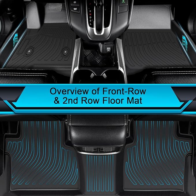 Floor Mats for Chevrolet Chevy Tahoe 2015-2020 and for GMC Yukon 2015-2020 (Bucket Seat), TPE Waterproof Non-Slip All Weather Protection Custom (Floor Mats & Cargo Liner & Seatback Cargo Mat)