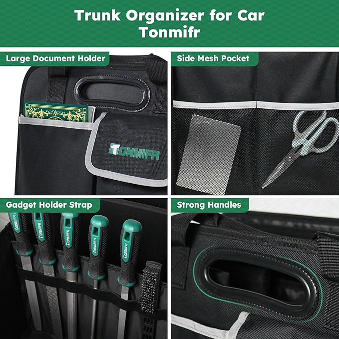 112L Large Capacity Car Trunk Organizer with 20L Insulated Fresh-Keeping Bag, Heavy-Duty 600D Waterproof Oxford Collapsible