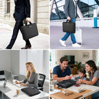 Fireproof Document Box with Combination Lock, Hard-Shell Fireproof File Organizer for Legal Documents, Laptop, Valuables & Im