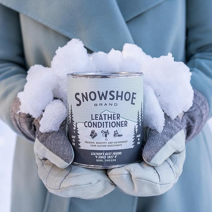Snowshoe Leather Conditioner, Made in USA Since 1927 - Protect, Condition, Restore & Waterproof - Leather Conditioner for Fur