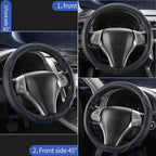 Steering Wheel Cover,Anti-Slip, Safety,Soft,Breathable,Heavy Duty,Thick,Full Surround, Sports Style,Universal Car Accessories