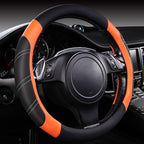 CAR PASS Line Rider Microfiber Leather Sporty Steering Wheel Cover Universal Fits for 95% Truck,SUV,Cars,14.5-15inch Anti-Sli