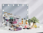 Sorbus Acrylic Makeup Organizer Set, 7-Drawer Vanity & Countertop Cosmetic Storage with Small & Wide Drawers, Diamond Makeup 
