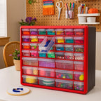 Akro-Mils 44-Drawer Plastic Drawer Storage Cabinet for Garage Organization, Bead Organizer, Building Bricks Storage, Teacher 