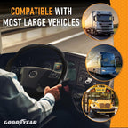 Goodyear Bus and Truck Steering Wheel Cover (18 INCHES) – Semi Truck, Vegan Leather Grip, Non-Slip, Comfortable, Heavy-Duty P
