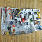 Azar Displays 900988-WHT 48" x 24" Pegboard Organizer Kit in White