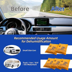 500g 2pcs Rechargeable Car Dehumidifier Moisture Absorbers Bags, Reusable Desiccant Color Indicating Silica Gel Packets,