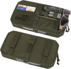 Car Sun Visor Organizer, Tactical Sunvisor Organizers Storage Covers for Trucks, Molle Panel with Pockets Zipper Visor Storage Pouch Accessories, Fits Most Vehicles, SUVs & Jeeps (RG)