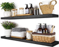 BGMG Wood Floating Shelves 36 inch Long,Wide Rustic Wooden Wall Shelves for Bathroom Living Room Bedroom Kitchen Farmhouse Se