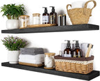 BGMG Wood Floating Shelves 36 inch Long,Wide Rustic Wooden Wall Shelves for Bathroom Living Room Bedroom Kitchen Farmhouse Se