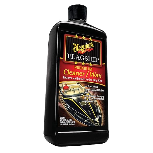 Meguiar's Flagship Premium Cleaner Wax M6132, Pro-Grade Boat and RV Cleaner Wax for Fiberglass and Gel Coats, Removes Defects, Boosts Gloss, and Applies Long-Lasting Protection in One Step, 32 Oz