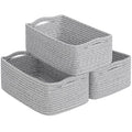 Goodpick Storage Baskets, Small Baskets for Organizing, Toy Storage for Gifting, Woven Rope Shelf Organizer for Nursery Organ