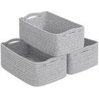 Goodpick Storage Baskets, Small Baskets for Organizing, Toy Storage for Gifting, Woven Rope Shelf Organizer for Nursery Organ