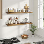 Dreamland Deep Floating Shelves, 8" Deep Long Shelves Set of 2, 40 Inches Floating Shelf for Wall,Large Display & Storage She