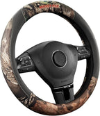 Mossy Oak Full Camo Steering Wheel Cover - Made from Premium Leather, Universal Fit for 14 1/2 to 15 inches - Official Licens