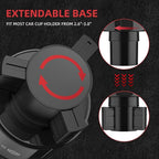 DYLEN Car Cup Holder Expander, Cup Holder Extender Adapter for Car with Expandable Insert, Compatible with Yeti 20/26/30oz, H