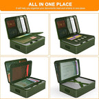 Noiposi Document Organizer with 5200℉ Heat Insulated,Waterproof and Fireproof Document Box,Portable Home Travel Safe Storage 