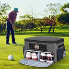 Golf Trunk Organizer Storage with Separate Compartment for 2 Pair Shoes Up to US Mens 16, Golf Car Locker Organizer for