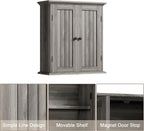 ChooChoo Bathroom Wall Cabinet, Over The Toilet Space Saver Storage Cabinet, Farmhouse Medicine Cabinet with 2 Doors and Adju