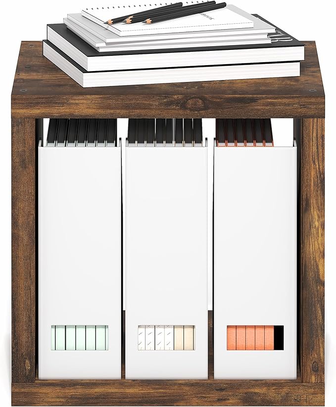 Furinno Cubicle Book Shelf, Stackable Bookshelf, Cube Storage Organizer Bookcase with Open Back, Extra Thick, 15.8" x 15.8" x