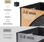 DECOMOMO Storage Bins, Cube Storage Bin with Labels, Fabric Storage Cubes for Shelves (10.5" x 11" / 6pcs, Black Pattern)