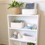 NaturalCozy 13.5”x8.5”x5.5” Storage Baskets for Shelves 3 Pack | Cotton Rope Woven Small Baskets for Organizing | Small Stora