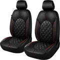 CAROMOP Luxury PU Leather Car Seat Covers Front Set - Anti-Stain Waterproof Automotive Seat Covers for Cars - Universal Car I