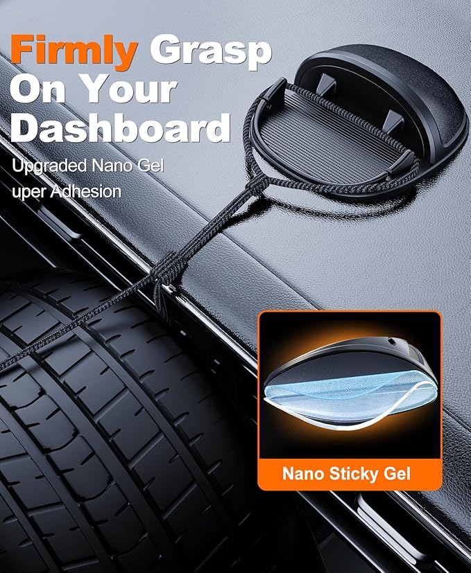 Beeasy Car Phone Holder, Dashboard Phone Holder for Car Anti-Slip Silicone Car Pad Phone Mount, Hands Free Phone Stand Compatible with iPhone, Samsung, Android Smartphones, GPS Navigation Devices