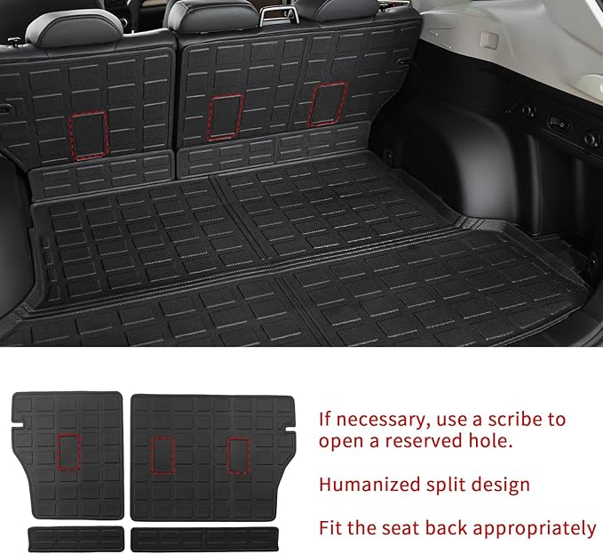Floor Mats Compatible with 2019-2024 Subaru Forester Cargo Mat Trunk Liner TPE All Weather Back Seat Cover Protector 2023 Forester Accessories (Trunk Mat+Backrest Mats+Floor Mats)
