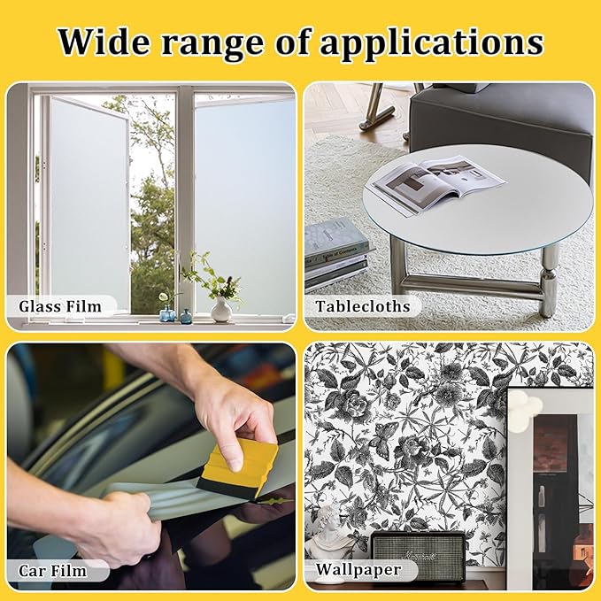 Coavas Window Tint Kit, Window Privacy Film Application Tools Kit, 3 Pcs Easy to Apply Window Film & Car Glass Window Tinting Tool, Vinyl Wrap Set Includes Squeegee, Utility Knife, Spray Bottle