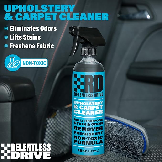 Car Interior Carpet & Upholstery Seat Cleaner — Safe for All Cars — for Carpets, Seats, Floor Mats, Home, Office & More — 16o
