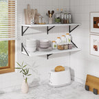 Deep Floating Shelves for Wall,36" Wx10 D Wood Wall Shelves with Metal Brackets,Hanging Storage Floating Shelf for Living Roo