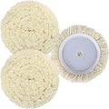 3 PCS Wool Buffing Polishing Pads 7 Inch, Natural Wool Cutting Pads with Hook and Loop Backing Compound & Polishing for Automotive Car Boats Glass Furniture Repair