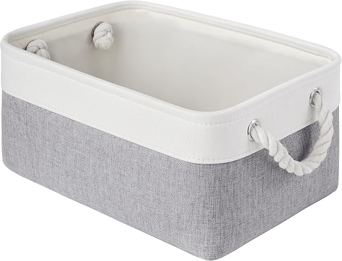 Storage Baskets for Shelves 13.8x9.8x6.7 Inch, Foldable Fabric Storage Bins with Handles, Small Storage Baskets for Organizin